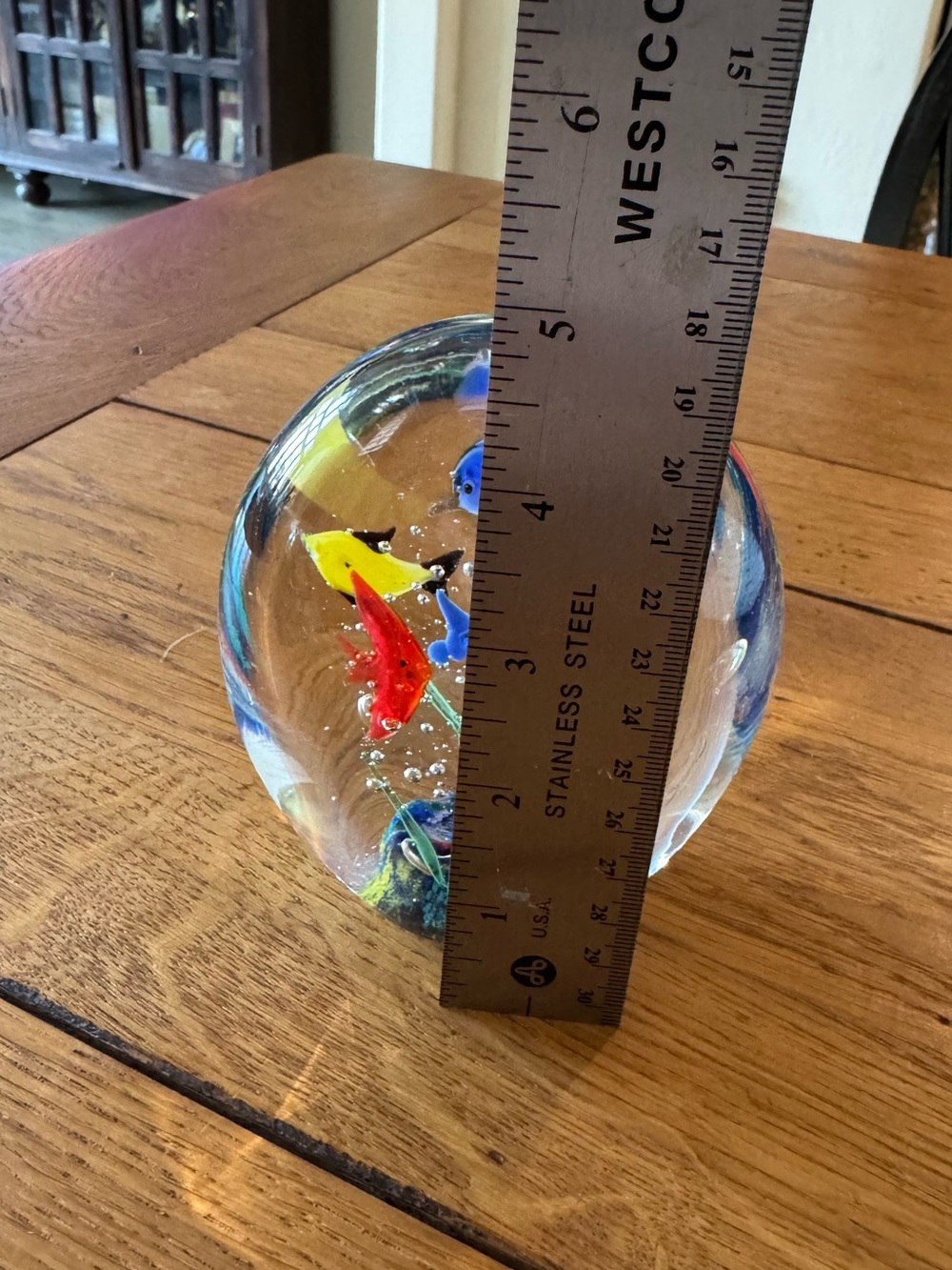 Heavy Murano Style 5" Art Glass Fish Aquarium Paperweight - Picture 4 of 4